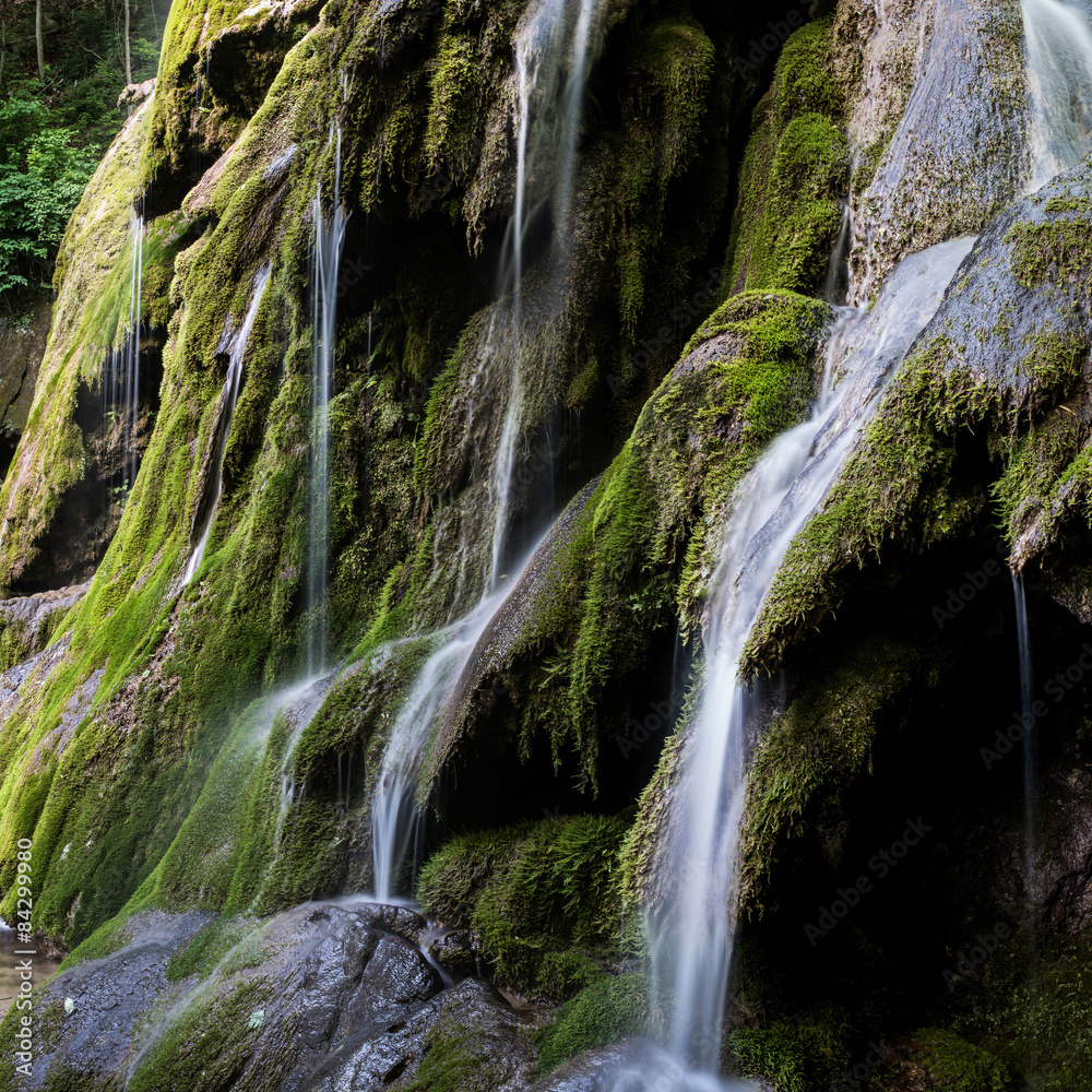 Waterfall. Waterfall in the Mountains, Slow Shutter Speeds. Waterfall. Waterfall in the Mountains, Slow Shutter Speeds.