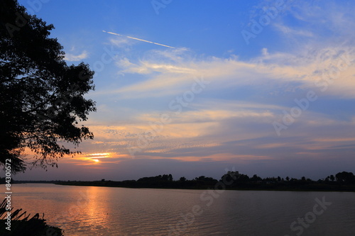 Sunset and rivers