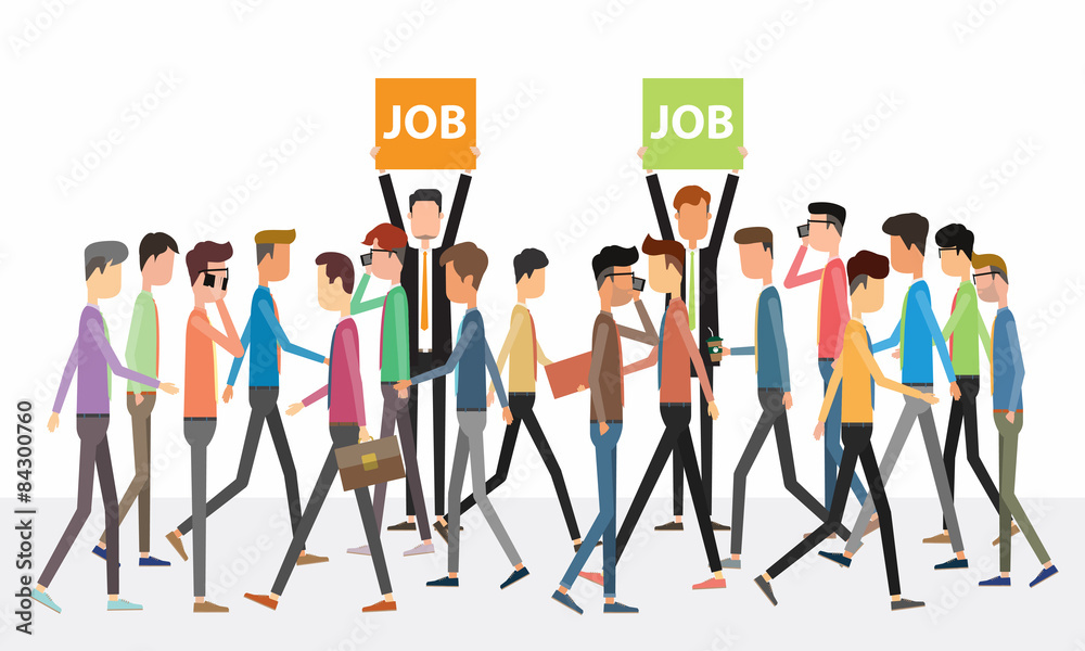 business people and Job postings concept business people and Job postings concept