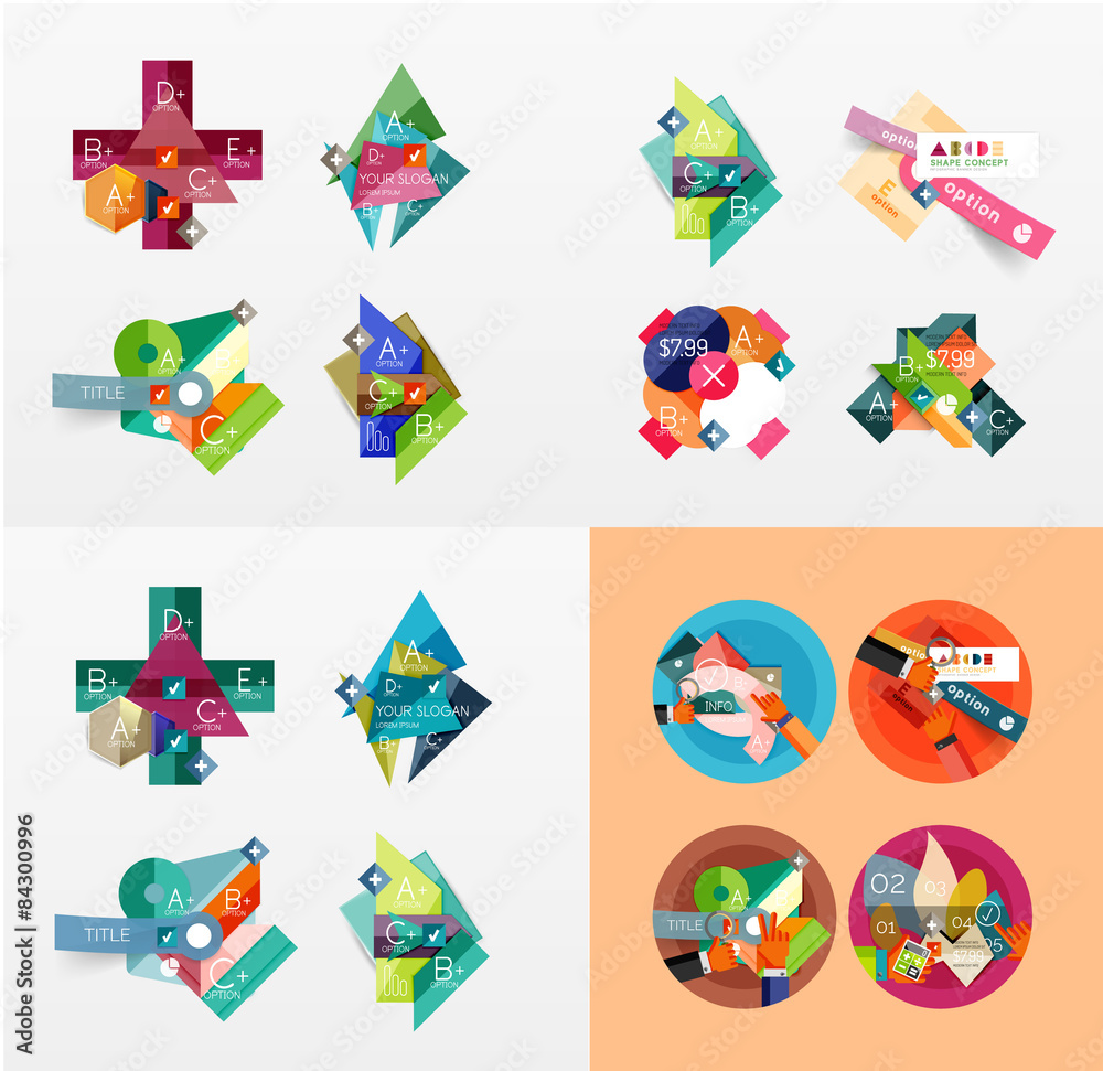 Naklejka premium Modern geometric design temlates, universal diagram, banner