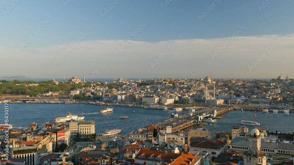 View to Golden Horn from Galata tower. Istanbul, Turkey View to Golden Horn from Galata tower. Istanbul, Turkey