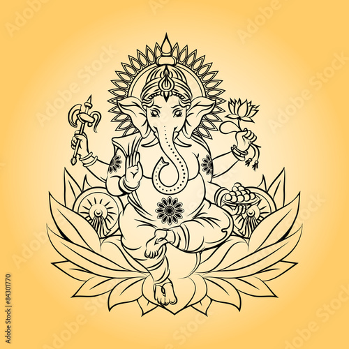 Lord ganesha indian god with elephant head
