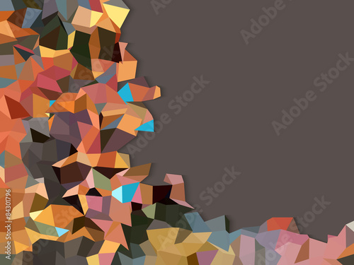 Colorful triangles on smooth purple bacground