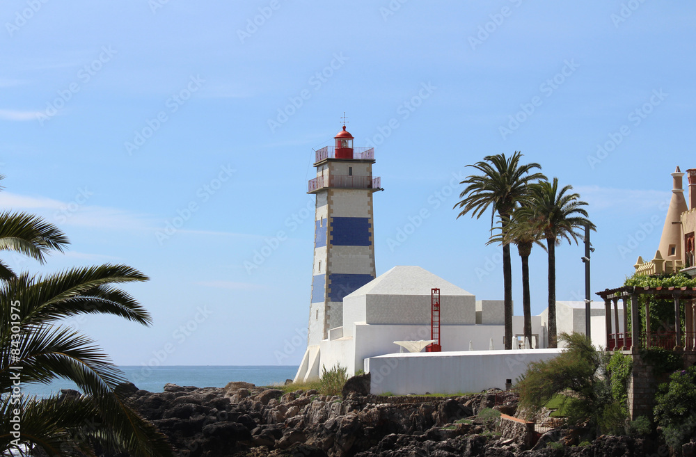 Lighthouse and Beautiful Sea, Cascais, Lisbon, Portugal