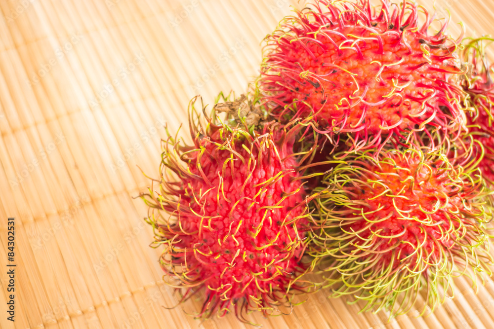 Group of fresh sweet rambutans Group of fresh sweet rambutans