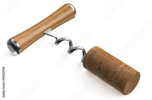 basic corkscrew with cork