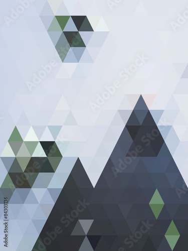 Big gray Triangle on white background
