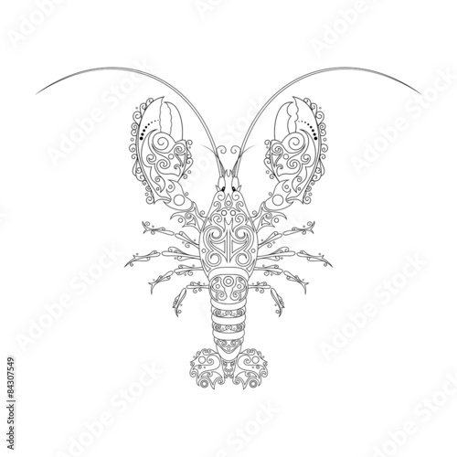 Lobster. Patterned Design