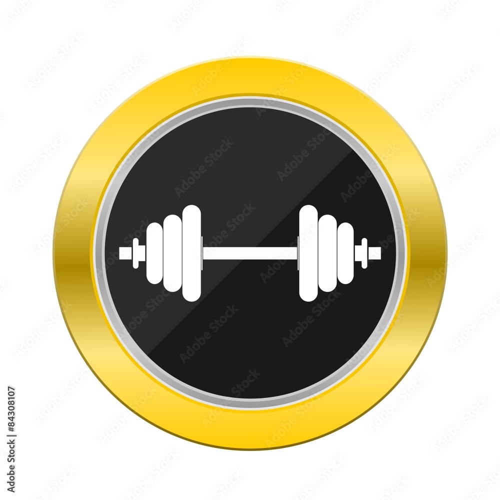 Barbell Yellow Button Barbell Yellow Button