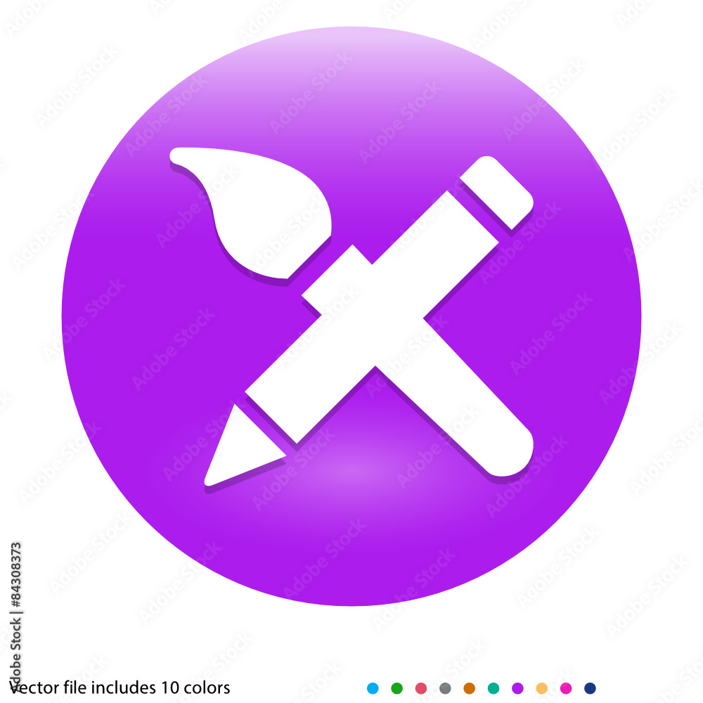 Obraz premium Multicolored App Button