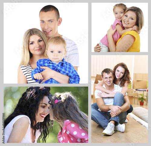 Happy family collage