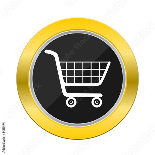  Supermarket Shopping Cart Yellow Button