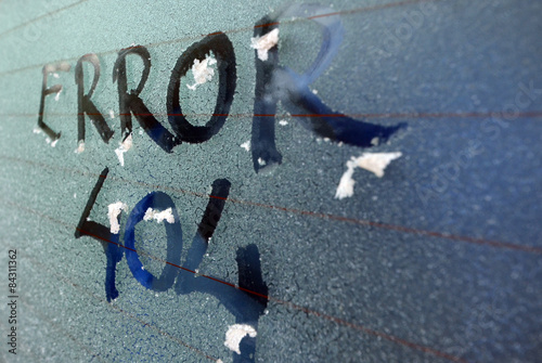 picture of a frost surface with text erorr 404 photo
