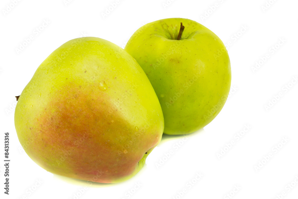 two apples isolated on white background two apples isolated on white background