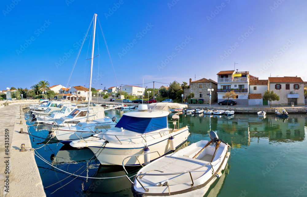 Dalmatian village of Diklo waterfront view