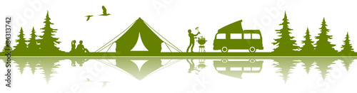 Silhouette Camping