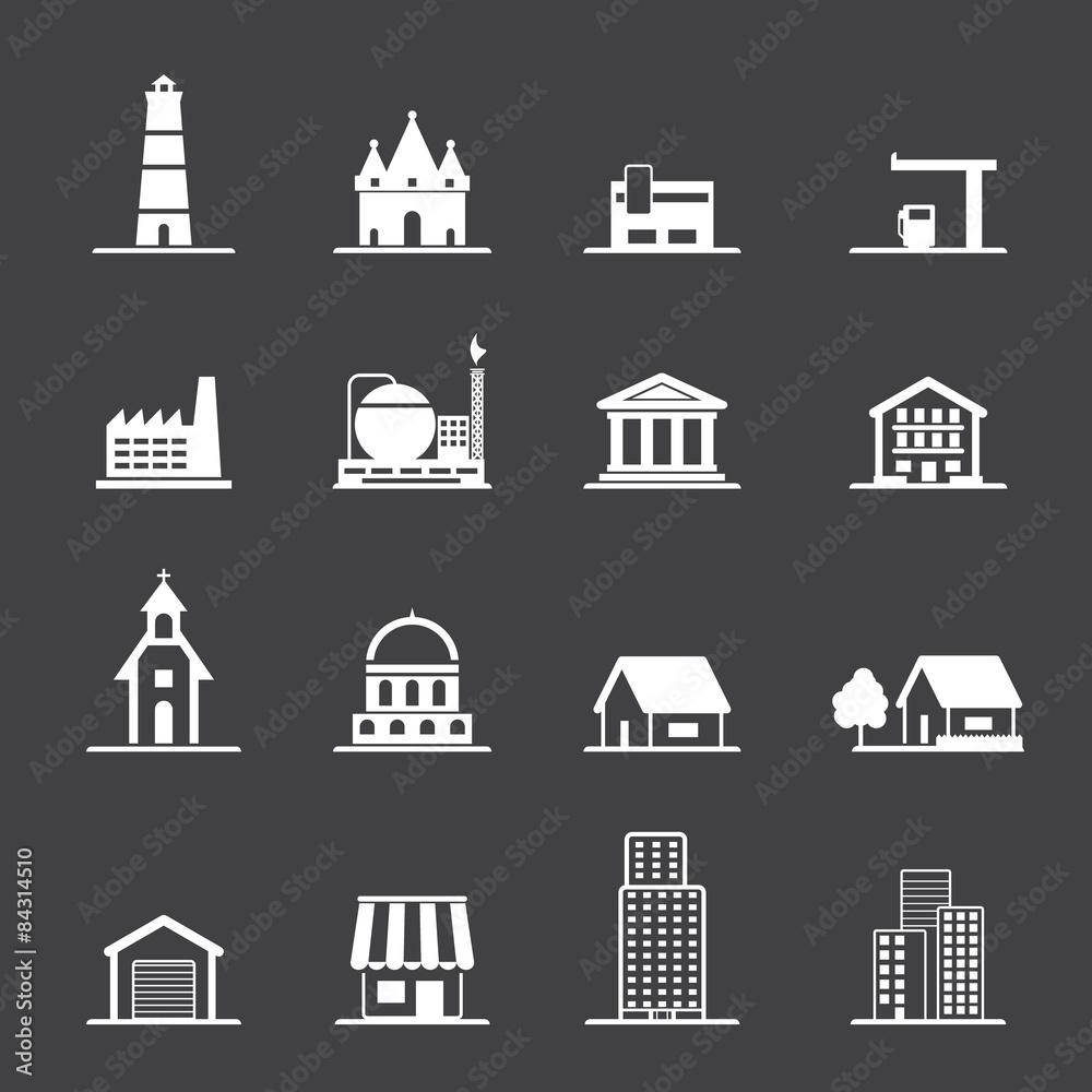Buildings Icon set