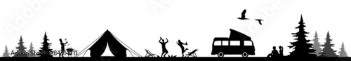 Silhouette Camping