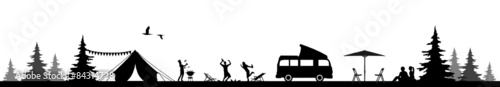 Silhouette Camping