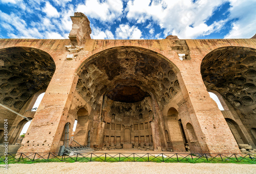 Ancient Basilica Constantine in Roman Forum, Rome, Italy photo