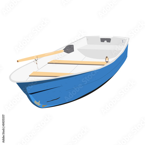 Rowing boat vector illustration