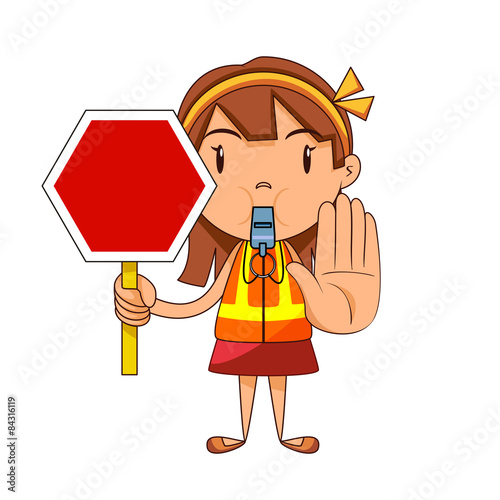 Girl traffic officer
