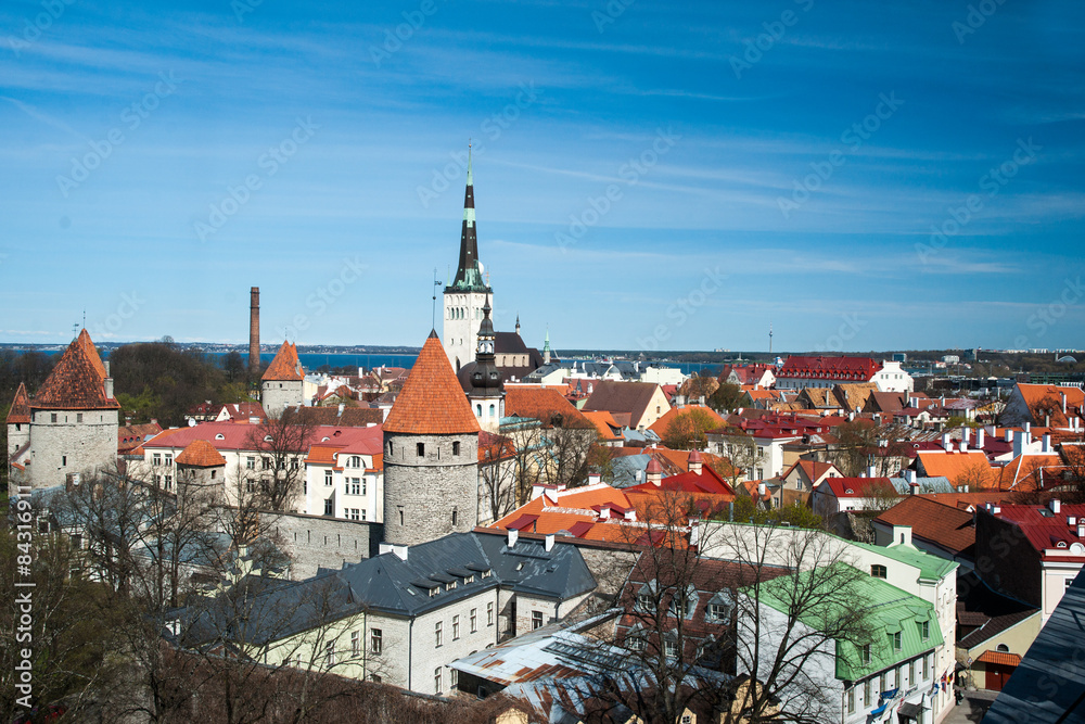 Fototapeta premium Tallinn, Estonia old city view.