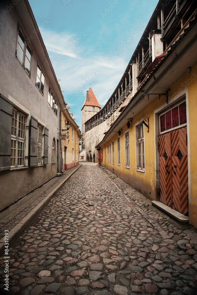 Streets And Old Town Architecture Estonian Capital, Tallinn, Estonia
