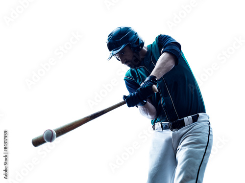 Obraz na płótnie man baseball player silhouette isolated