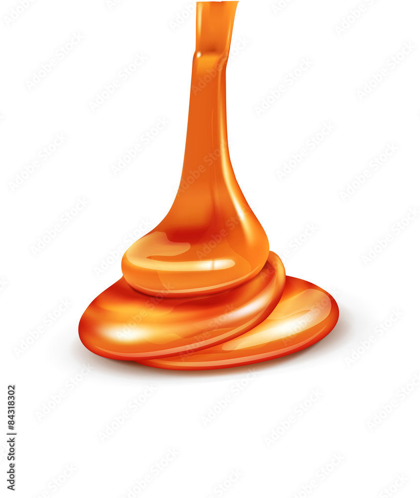 vector element for design - diffluent amber honey on the white b vector element for design - diffluent amber honey on the white b