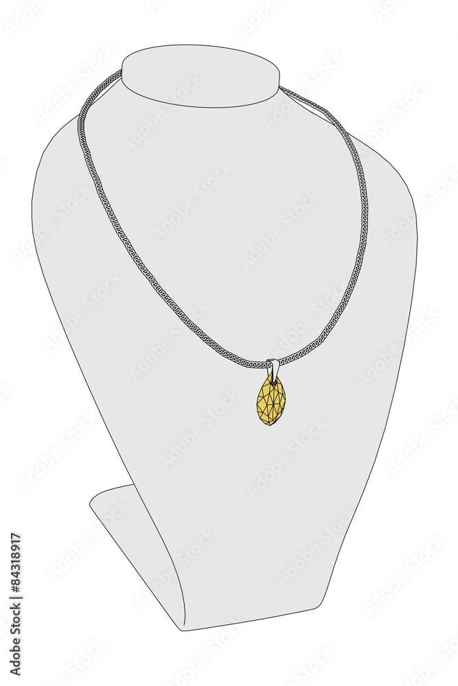 2d cartoon image of necklace jewel 2d cartoon image of necklace jewel