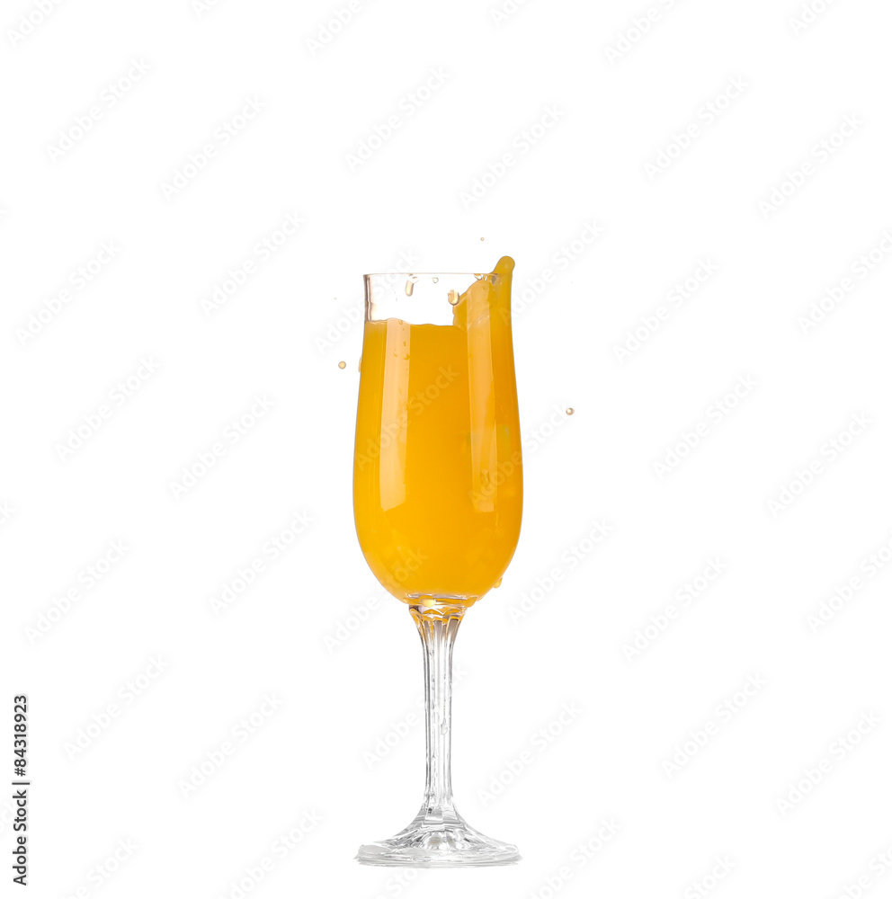 Orange juice on white background Orange juice on white background