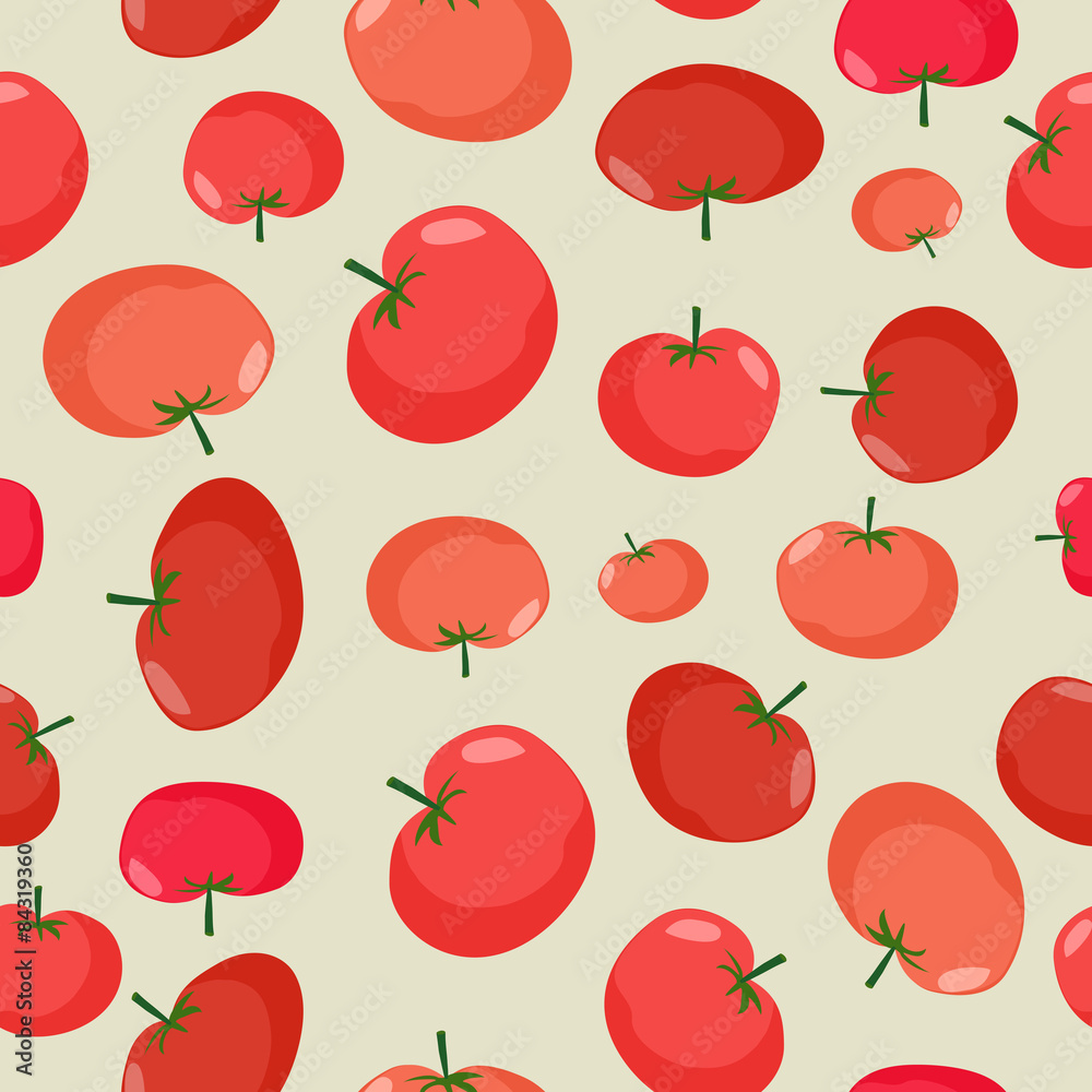 Tomato seamless pattern. Vegetable vector background red tomatoe Tomato seamless pattern. Vegetable vector background red tomatoe