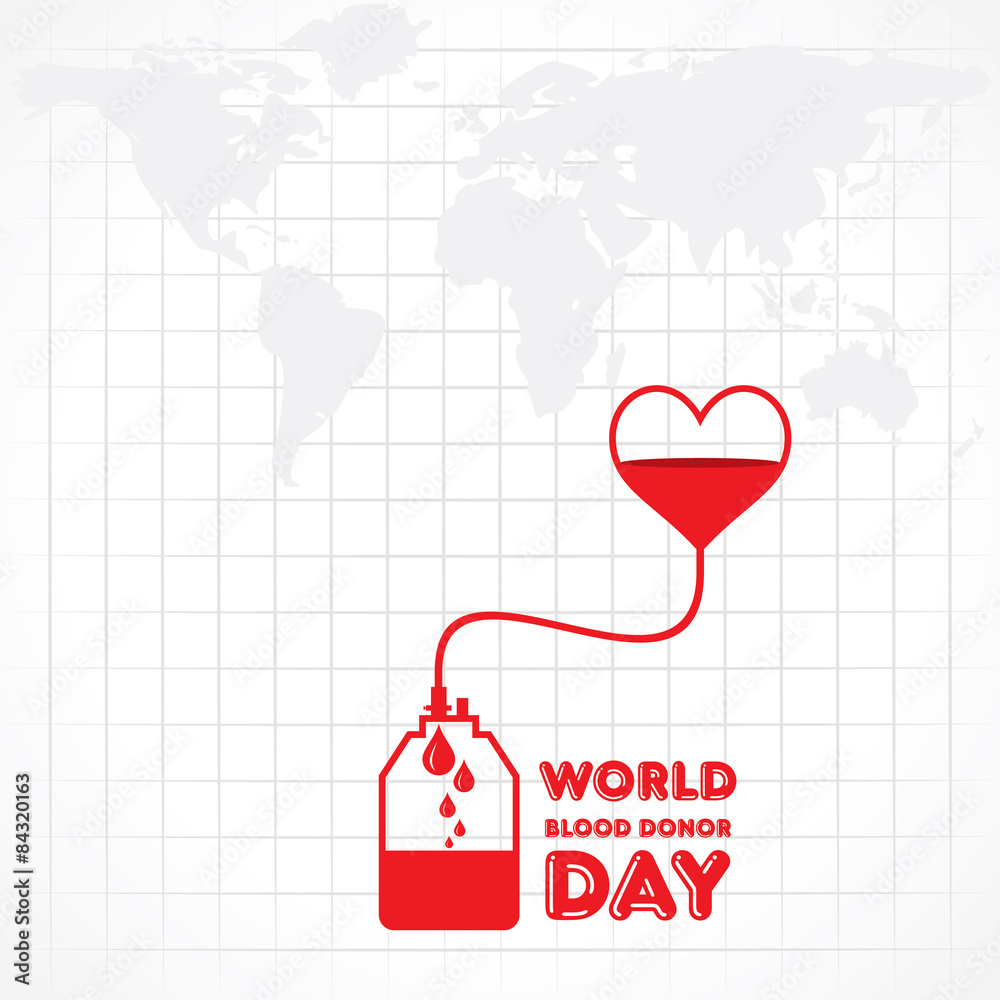 Creative World Blood Donor Day Greeting stock vector