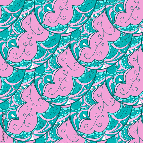 Abstract seamless doodle pattern