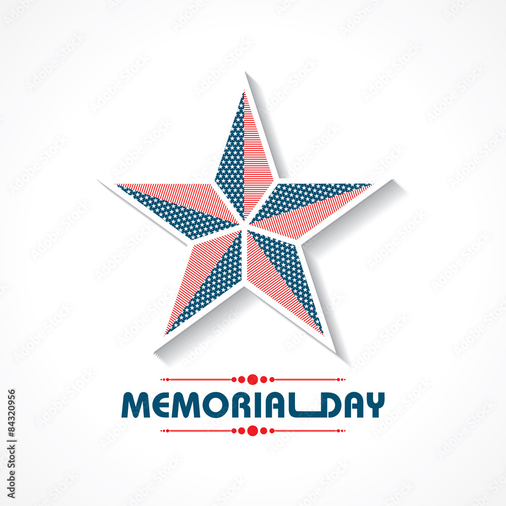 Obraz premium Creative memorial Day Greeting stock vector