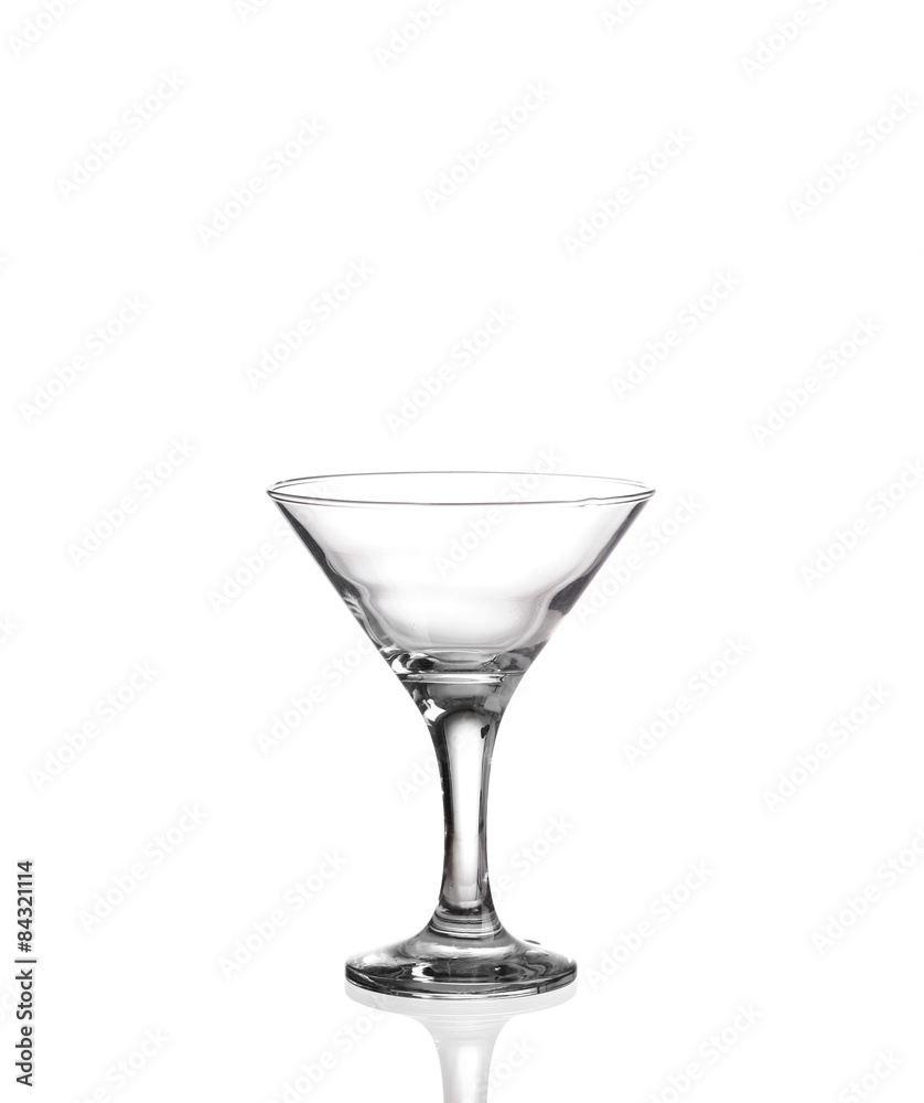empty martini glass isolated on white empty martini glass isolated on white