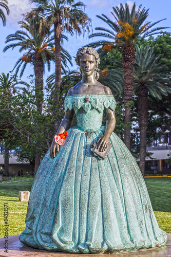 Funchal, Madeira. The monument Sisi (Empress Elizabeth Bavarian)