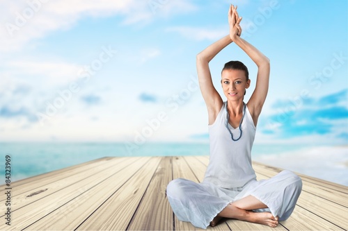 Yoga, Women, Zen-like.