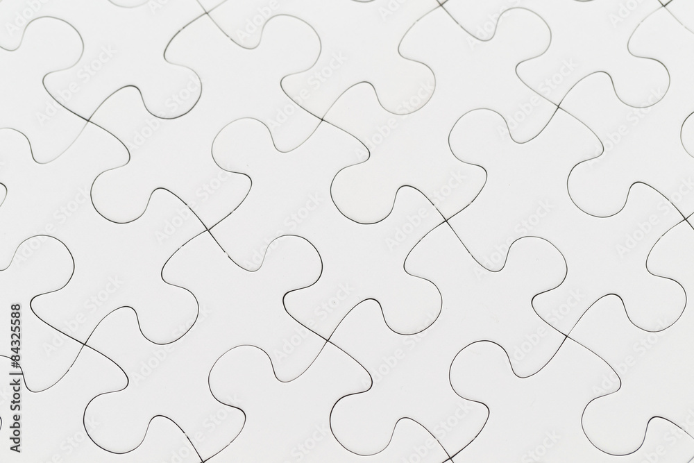White jigsaw puzzle pattern