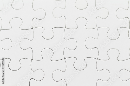 White jigsaw puzzle background