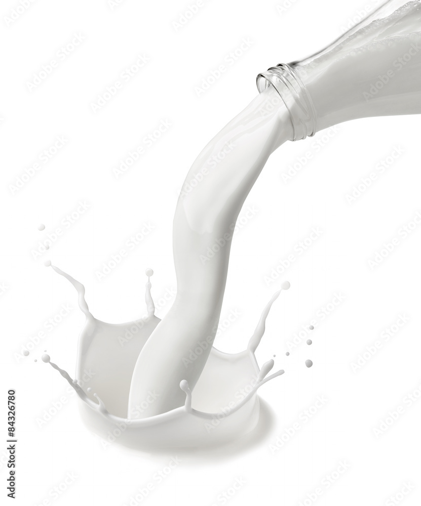 milk splash bottle drop white liquid Stock Photo Adobe Stock