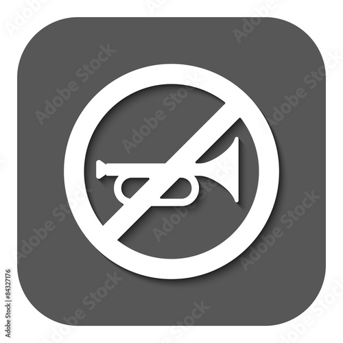 The keep quiet icon. No sound symbol. Flat
