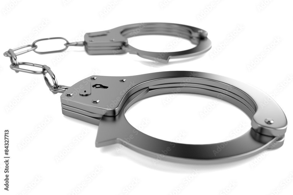 3d render of hand cuffs 3d render of hand cuffs