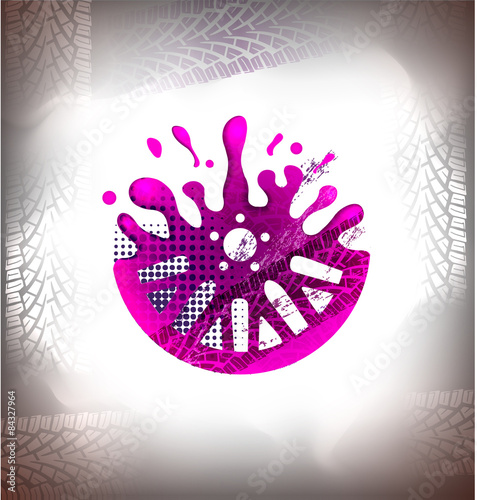 The silhouette of the wheel