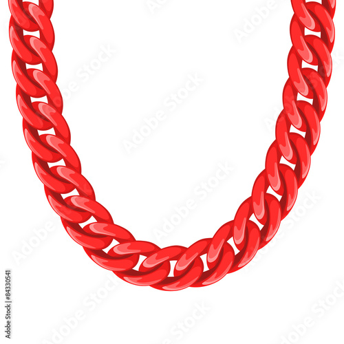 Chunky chain plastic red necklace or bracelet.