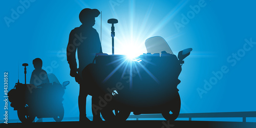 Gendarmes motard - Policiers - sécurité routière