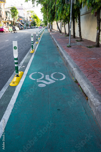 Bike lane in Bangkok, Thailand