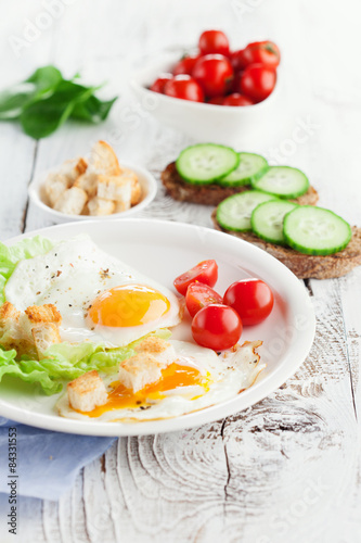 Breakfast with fried egg