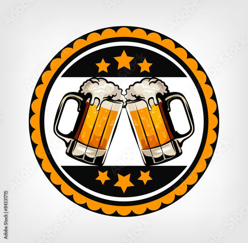 Label of beer. Vector illustration